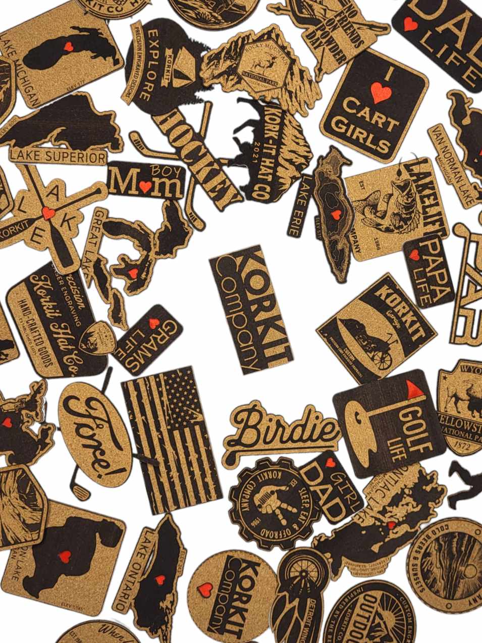 KORKIT Engraved Custom Adhesive Patches