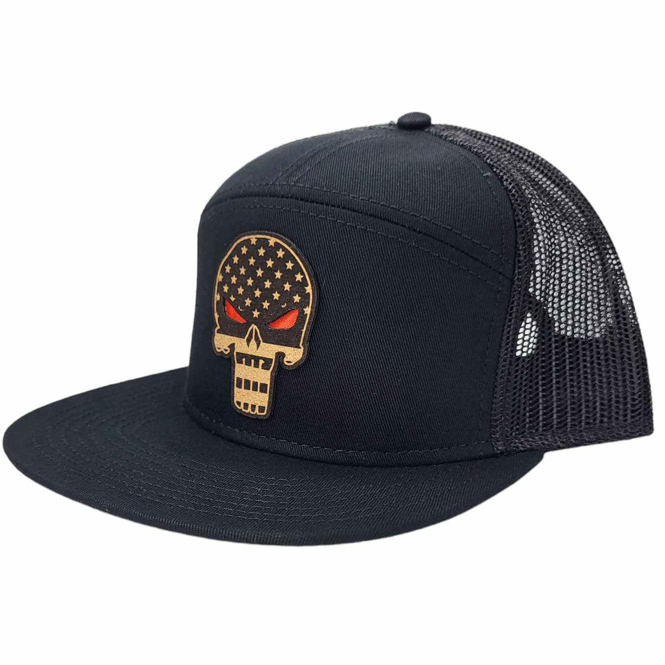 America Skull Cork Patch Hat
