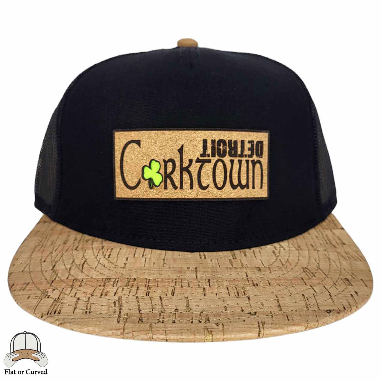 Corktown Detroit Cork Flat or Curved Hat
