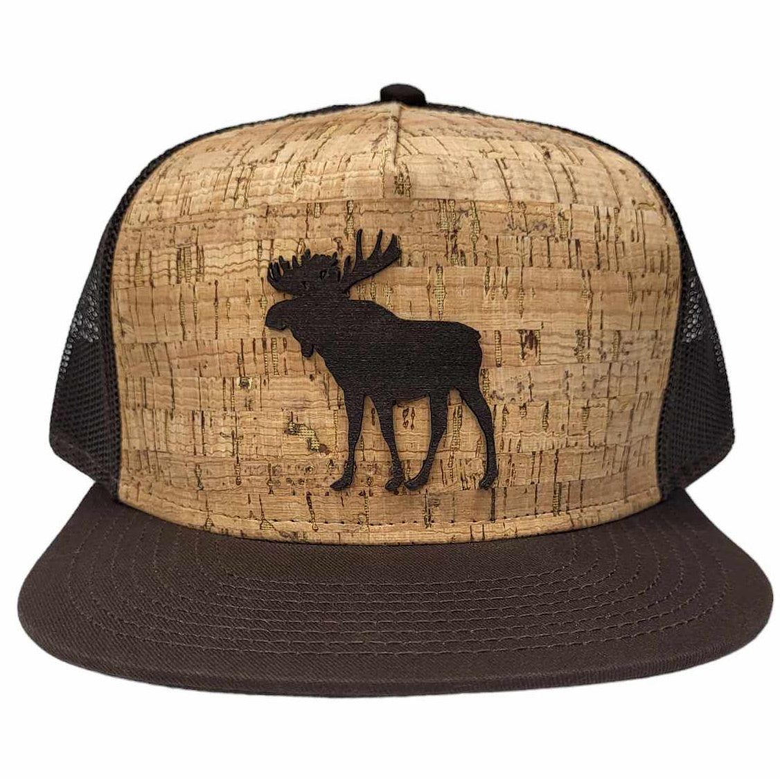 Moose Flat Bill Cork Hat