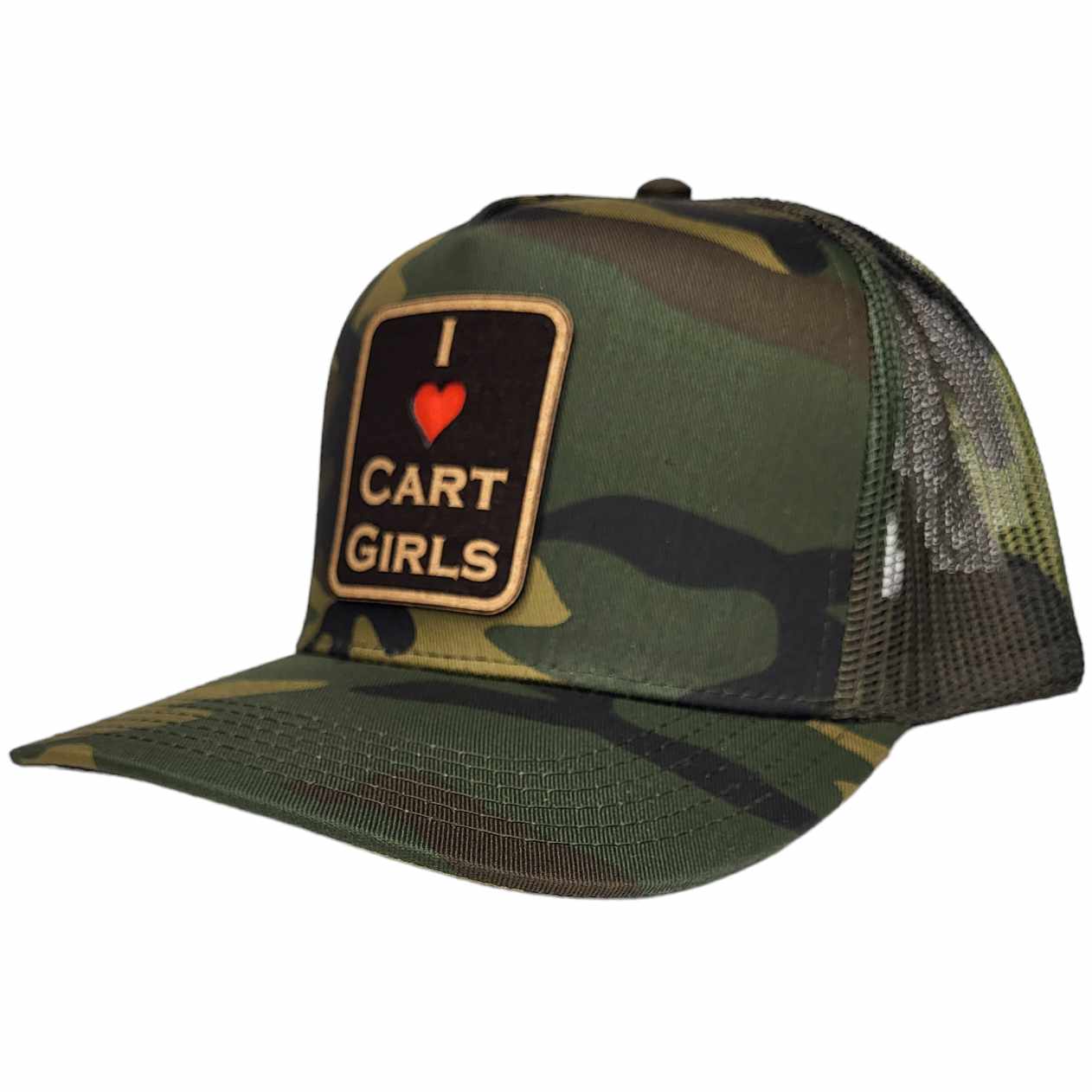 I Heart Cart Girls Camo Hat