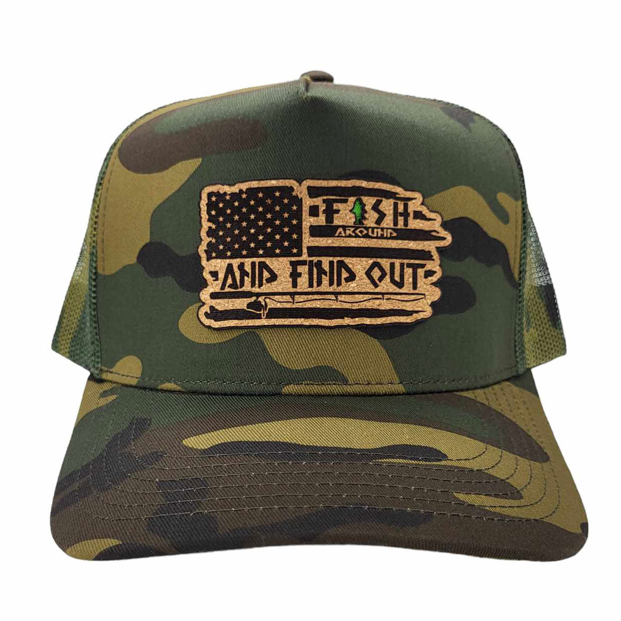 Fish Around And Find Out Cork Patch Hat
