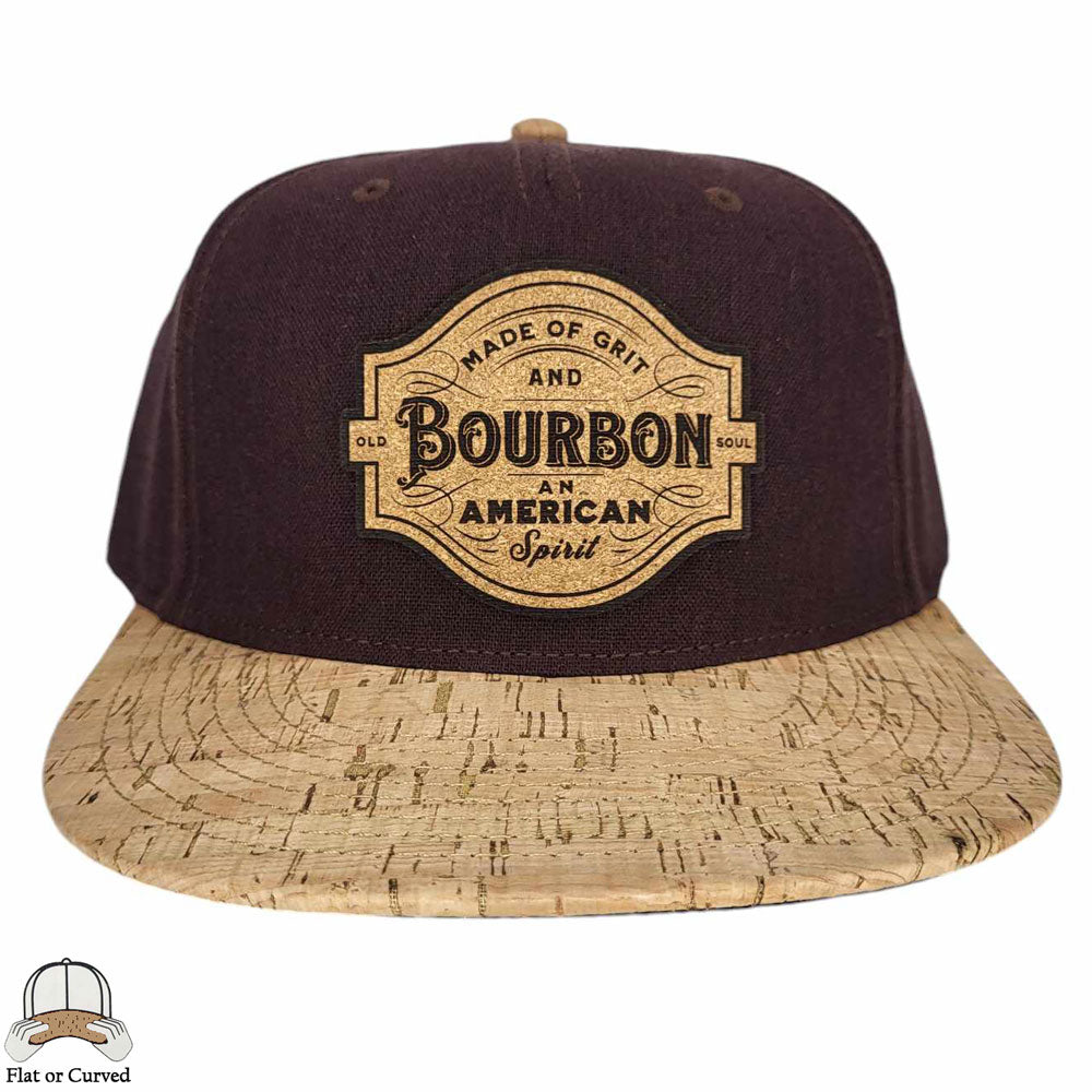 Grit & Bourbon Cork Flat or Curved Hat