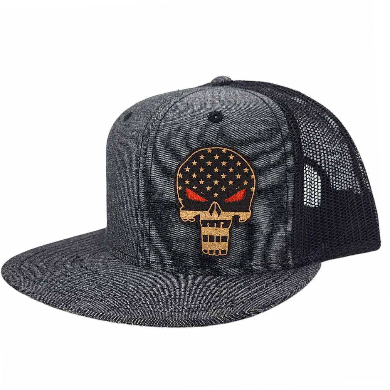 America Skull Cork Patch Hat