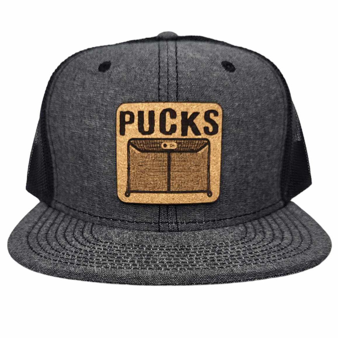 Pucks On Net Hockey Hat