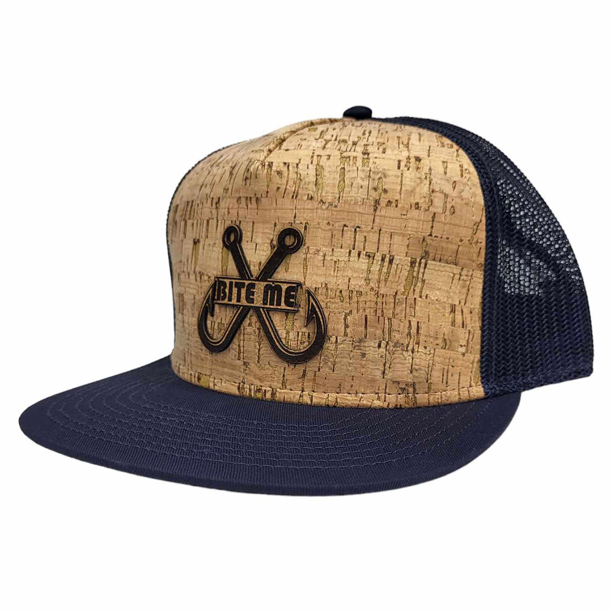 Bite Me Flat Bill Cork Hat