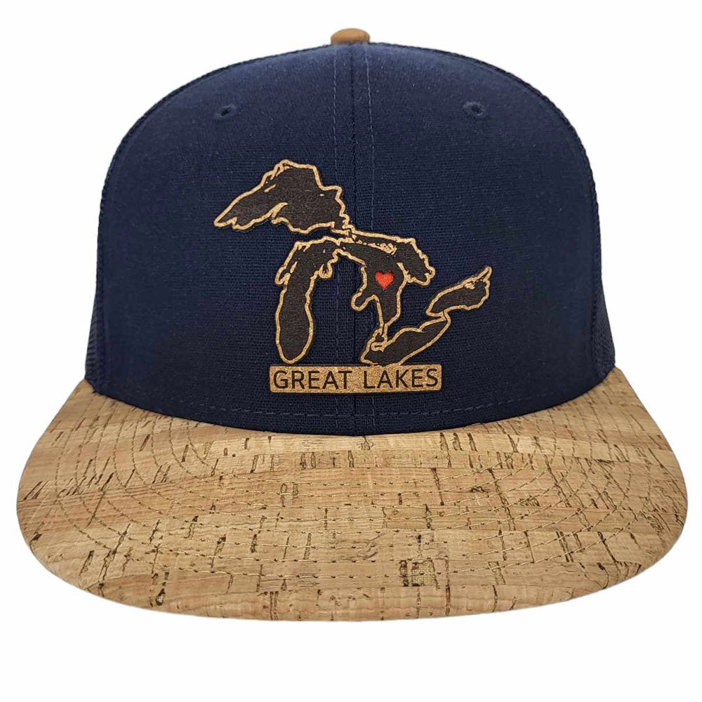 The Great Lakes Cork Flat Bill Snapback