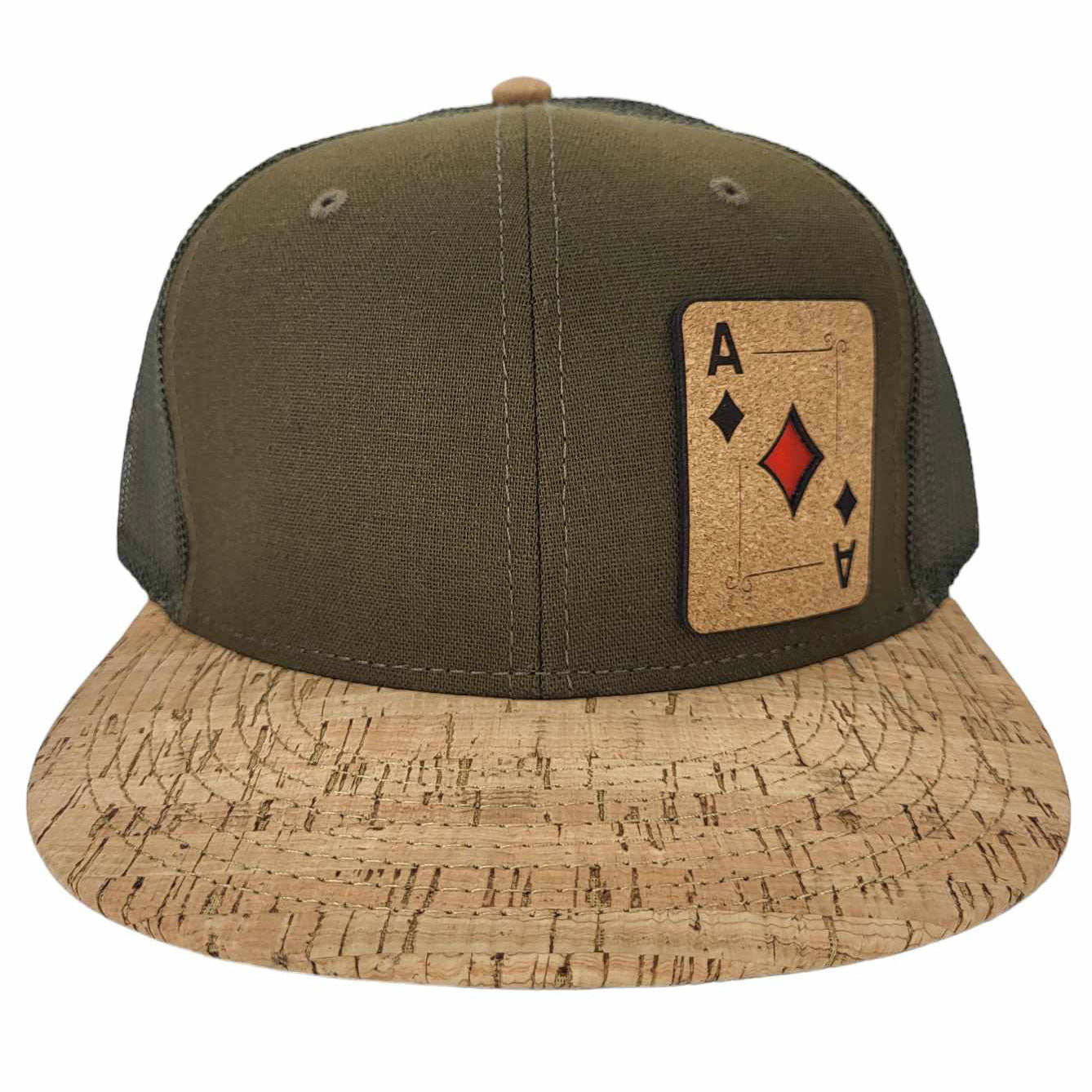 Ace Of Diamonds Cork Flat or Curved Hat