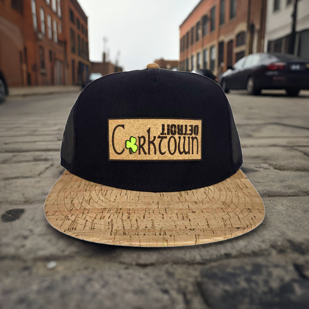 Corktown Detroit Cork Flat or Curved Hat