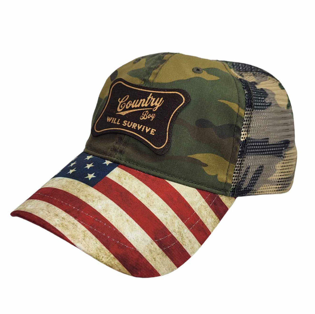 Country Boy Merica Bill Hat
