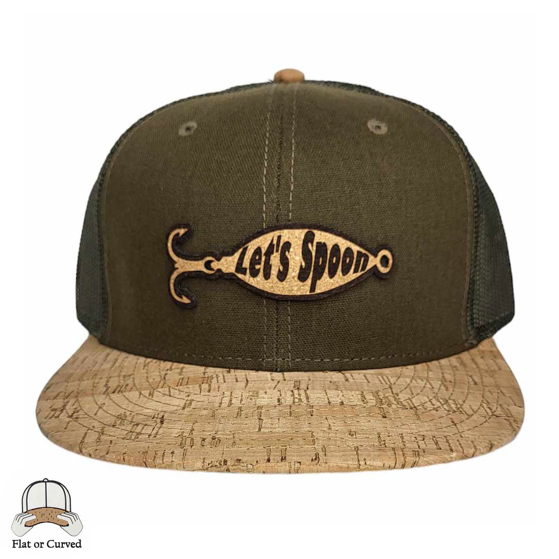 Let's Spoon Fishing Flat or Curved Hat