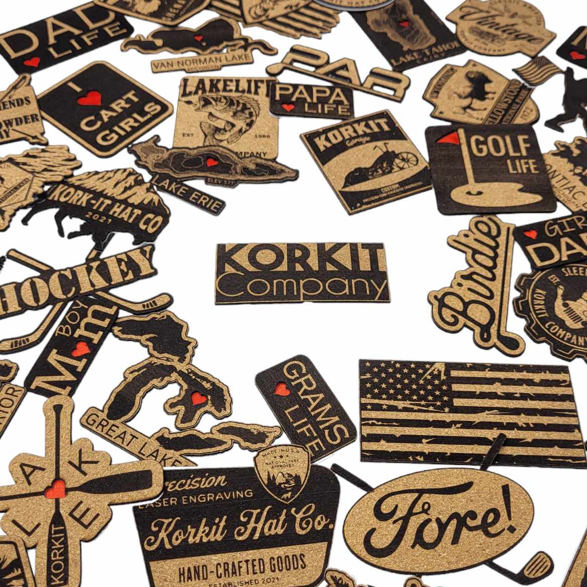 KORKIT Engraved Custom Adhesive Patches
