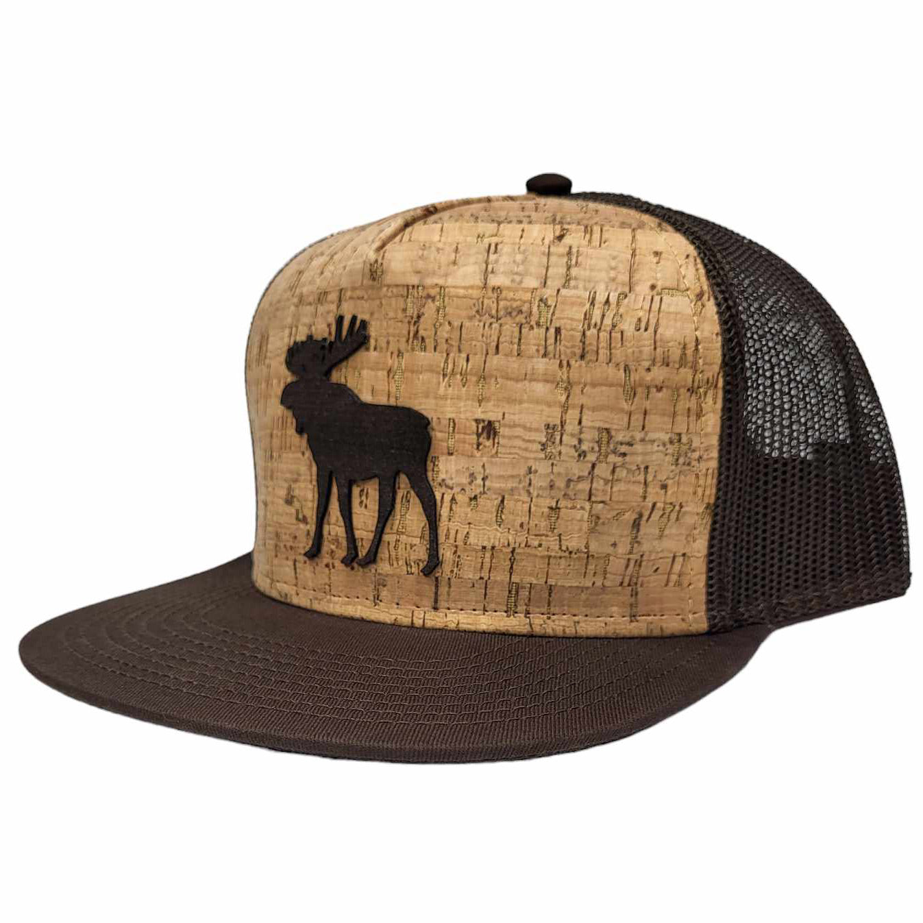 Moose Flat Bill Cork Hat