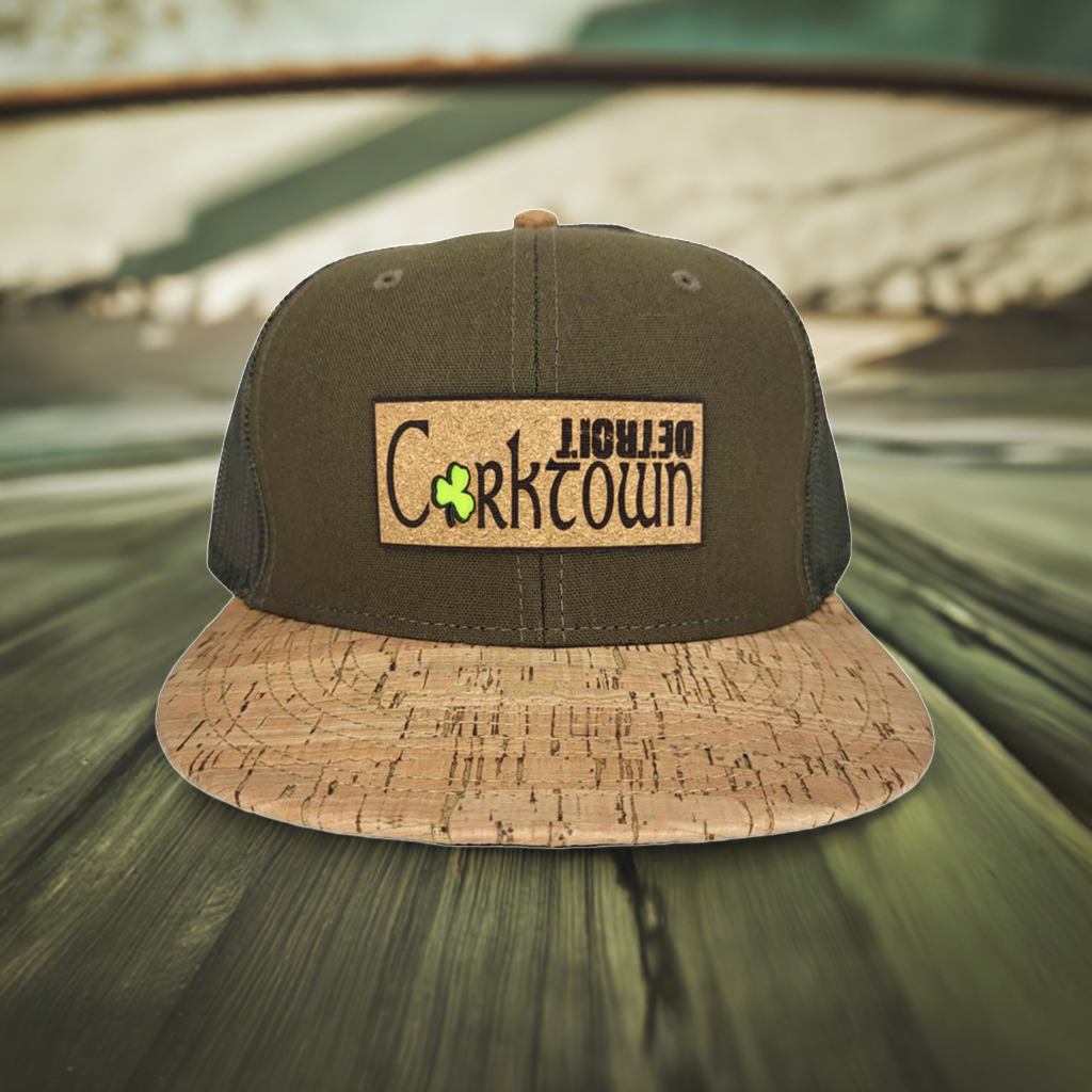 Corktown Detroit Cork Flat or Curved Hat