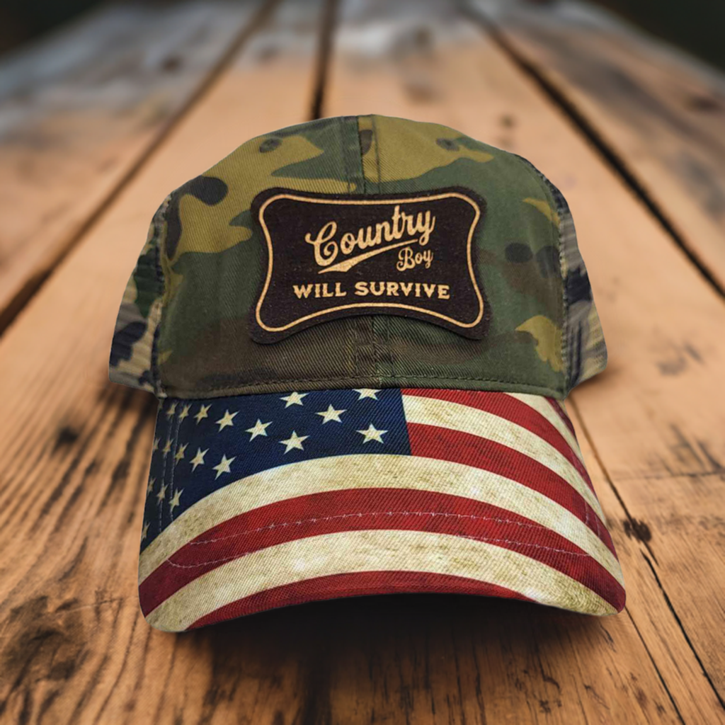 Country Boy Merica Bill Hat