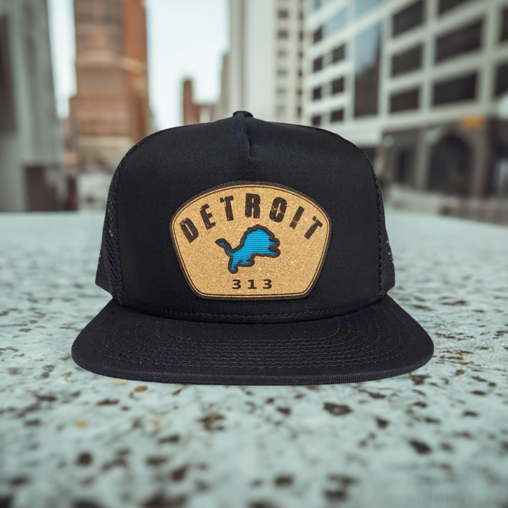 Detroit Lions 313 Cork Patch Hat