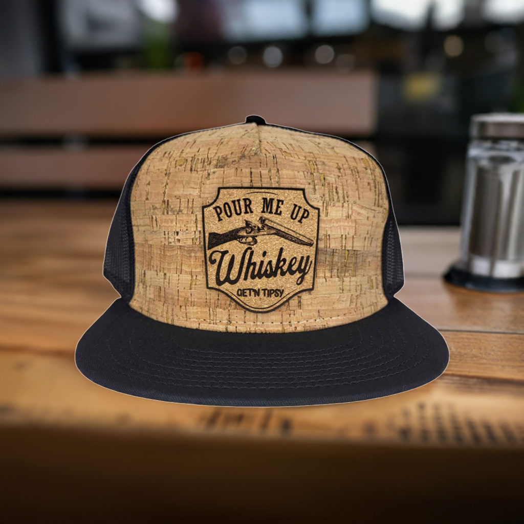 Double Shot Whiskey Get'n Tipsy Cork Hat